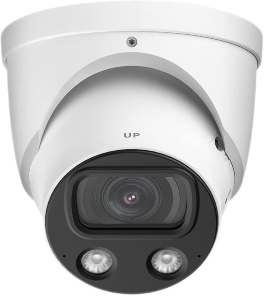 EmpireTech IPC-Color4K-T 4K Full-Color Ultra Low Light 8MP 1/1.2" CMOS Smart AI Starlight Turret IP Camera,Build-in Warm LED, Built-in Mic,Motion Detection,PoE and ePoE,IPC-Color4K-T-S2 3.6mm White