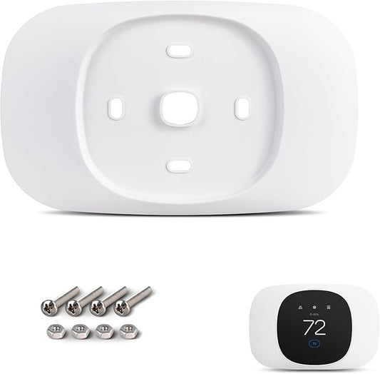 1/2 Packs Trim Plate ONLY Compatible with ecobee Smart Thermostat Essential, Wall Plate Bracket Cover, Programmable Thermostat Accessory, Practical Kit, Bracket Mount Cover (1 Pack)