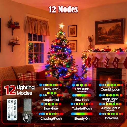 Voice Control 88 Ft 240 LED Smart String Lights with Remote, Multicolor