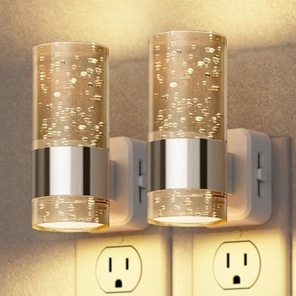Briignite Night Light, 2 Pack Dimmable Night Lights Plug into Wall