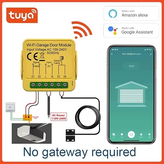 WiFi Garage Door Opener Controller, 1CH