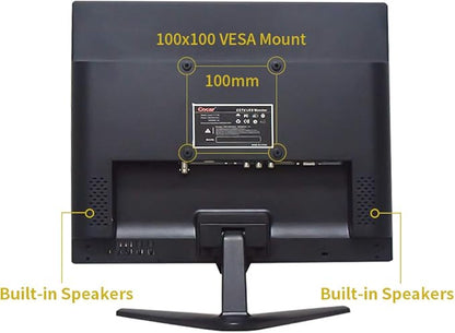 Cocar 15" CCTV Monitor Security Monitor Screen BNC VGA HDMI LCD Display for Home Security Systems Surveillance Camera STB 1024x768 Built-in Speaker Vesa Wall Mounting