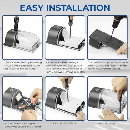 CINOTON 26W LED Wall Pack Light with Dusk to Dawn Sensor 3000k Bronze 2Pack