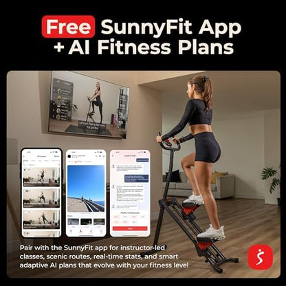Sunny Health & Fitness Stair Stepper & Climber Exercise Equipment for Home Workout, Compact Cardio Training Machine
