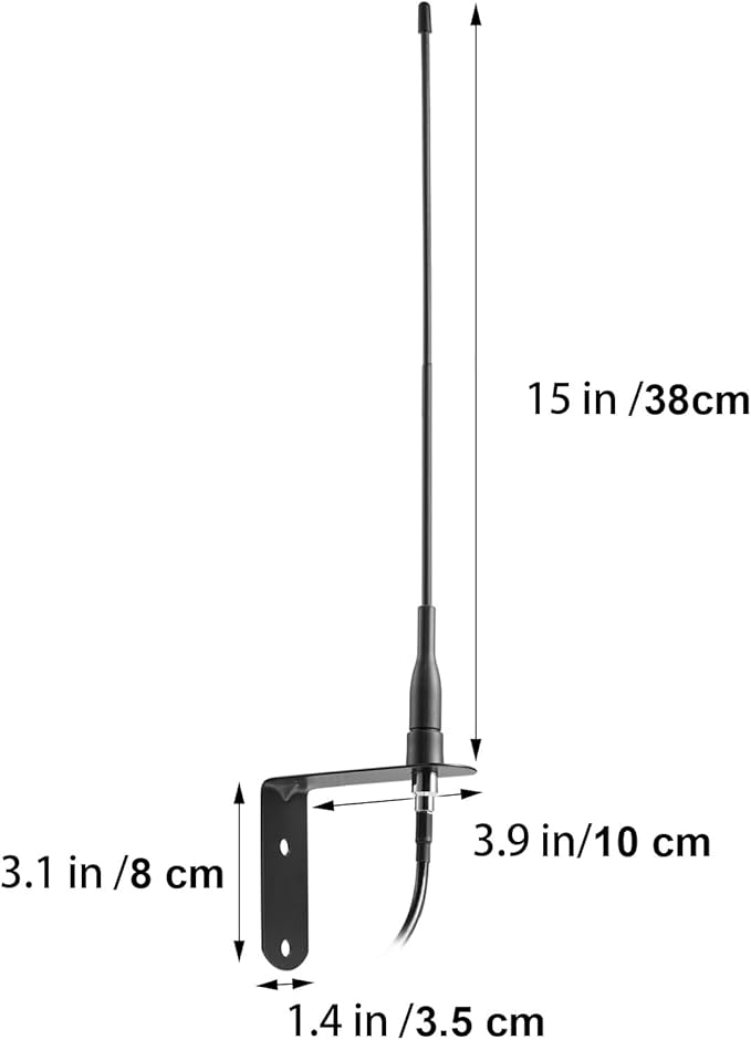 Extended Long Range 433Mhz 433.92MHz Flexible Whip Receiver Antenna for Remote GTO Mighty Mule LiftMaster Ghost Etc Smart Gate Door Opener Alarm System Signal Booster，Distance up to 500 ft+, Eifagur