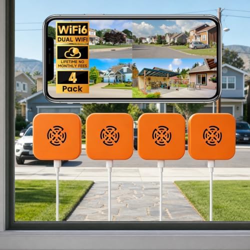 3MP Window Camera, Indoor Cameras for Home Security-4Pack Orange