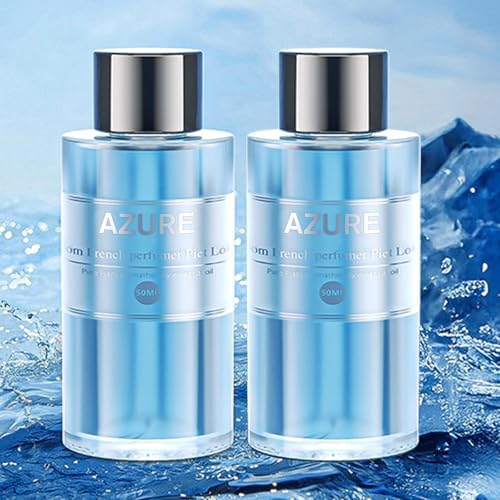 Amor Lyris 2 Packs Essential Oil Refill for Smart Car Air Freshener, 3.5OZ Car Diffuser Refill, Aromatherapy Perfume Refill Can be Used for 4-8 Months, Made with Natural Plant Extracts, AZURE