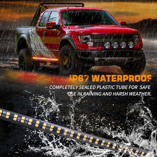 XRIDONSEN 2PCS 60 inch Running Board Strobe Lights Truck Emergency Lights