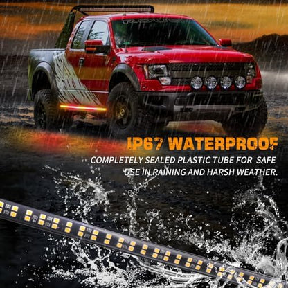 XRIDONSEN 2PCS 60 inch Running Board Strobe Lights Truck Emergency Lights