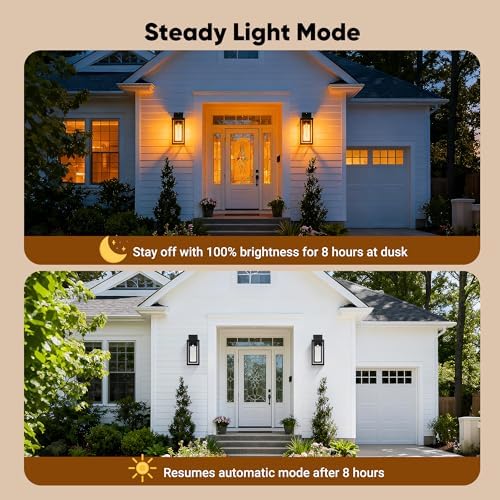 15.78'' Motion Sensor Water Ripple Porch Light,Outdoor Wall Sconce Light