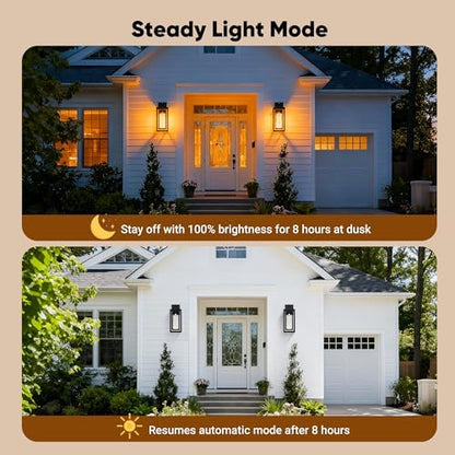 15.78'' Motion Sensor Water Ripple Porch Light,Outdoor Wall Sconce Light