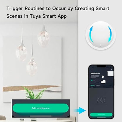 ZigBee Smart Knob Switch Wireless Scene Button Rotatable Dimmer Switch,Need Zigbee Hub,Light Automation Scenario Remote Panel (4)