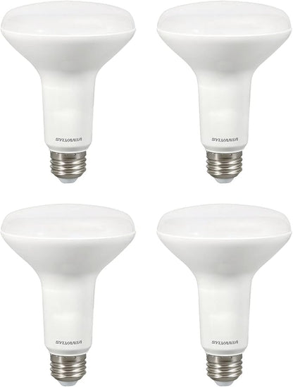 Sylvania BR30 LED Flood Light Bulb, 100W = 17W, Dimmable, 10 Year, Medium Base, 1450 Lumens, 2700K, Soft White - 4 Pack (40070)