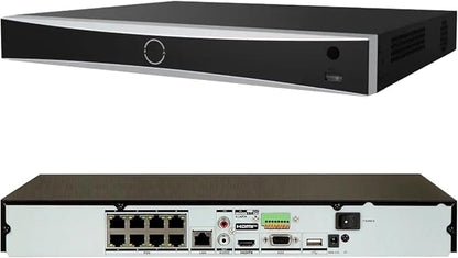 DS-7608NXI-K2/8P 8CH 4K 8-Channel PoE AcuSense NVR Network Video Recorder (HDD Not Included) Human/Vehicle Detection, Compatible with ONVIF/HIK IP Camera, International English Version