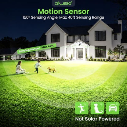 ALUSSO Motion Sensor Outdoor Lights , 40W 4500LM Flood Lights Outdoor 120V