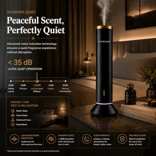 JUSTBLOOM Hotel Essential Oil Diffuser, Waterless Scent Diffuser