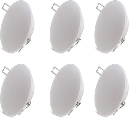 12 Volt LED Recessed Ceiling Light, 3-Inch Puck Light, Dimmable 4W 3500K Warm White, 6 Pack Flush Mount Interior for RV Boat Trailer Camper Motorhome Truck Yacht Van