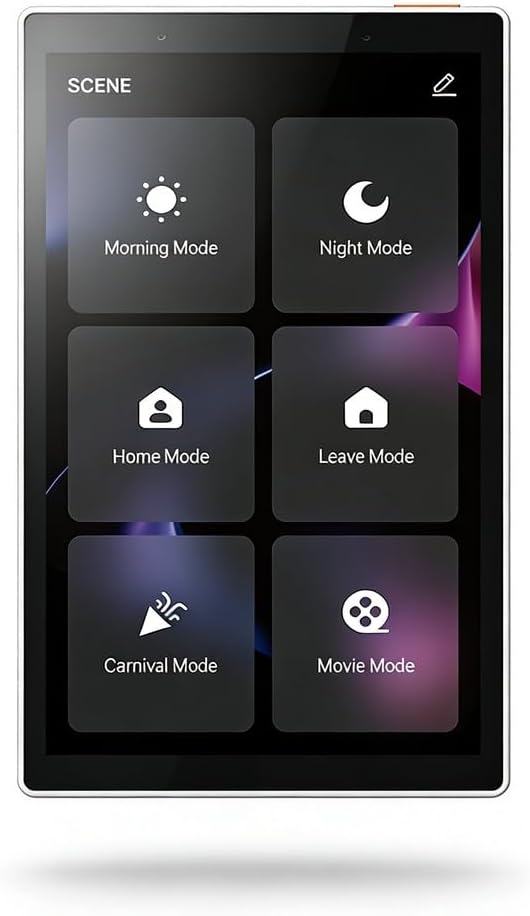 5 Inch Smart Home Control Panel Touchscreen, Wall Mount Smart Devices Switch, White - Built - in Voice Assistant, Multimode Gateway, Quick Control for Home Automation