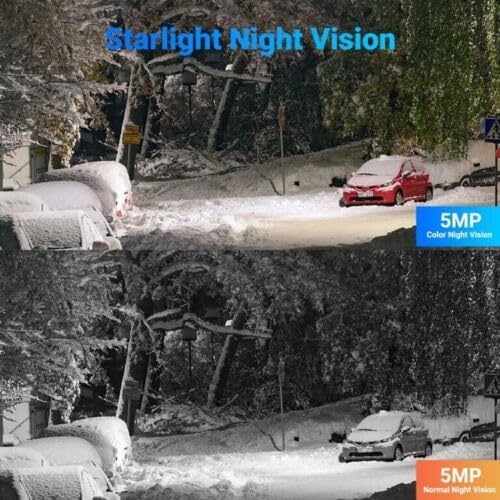 Marquis 4K 8MP PoE IP Turret Dome Camera with Microphone, 2.8mm Wide Angle, 24/7 Full Color Night Vision, Dual Light, Weatherproof IP67 Indoor Outdoor Security Camera