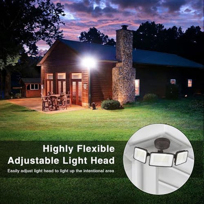 Onforu 150W Flood Lights Outdoor, 15000LM Brightness LED Light Outside, IP65 Waterproof LED Exterior Floodlight with 3 Adjustable Heads, 6500K White Outdoor Security Light for Yard Garage Eave