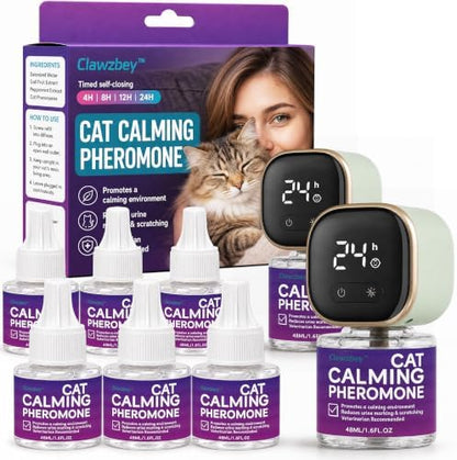 Smart Cat Calming Pheromone Diffuser, 2 Diffuser + 6 Refills