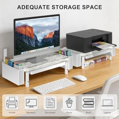WALI Computer Monitor Stand with Storage and Pen Holder