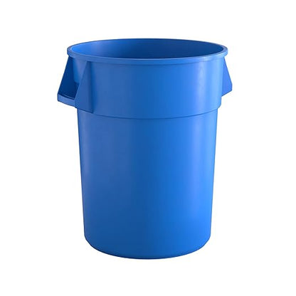 55 Gallon Blue Round Commercial Trash Can, Heavy-Duty Food Grade NSF Certified, Perfect for Restaurant, Office, School, Garage, Backyard, Workshop, Warehouse