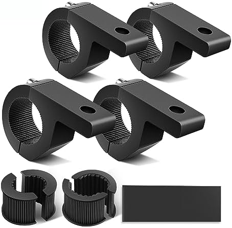 Nilight 4 Pack Off Road LED Light Mount Bracket,Mini Horizontal Tube Clamp