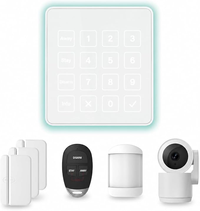 Cove 6-Piece DIY Home Security System, 3-Month Monitoring | Free Camera Ships Separately After Account Setup, DIY Setup, Professional Monitoring, Expandable System, One App Control