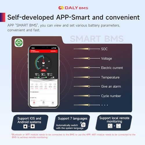 DALY Smart BMS 4S 12V 150A LiFePO4 with WiFi Bluetooth Module CAN RS485