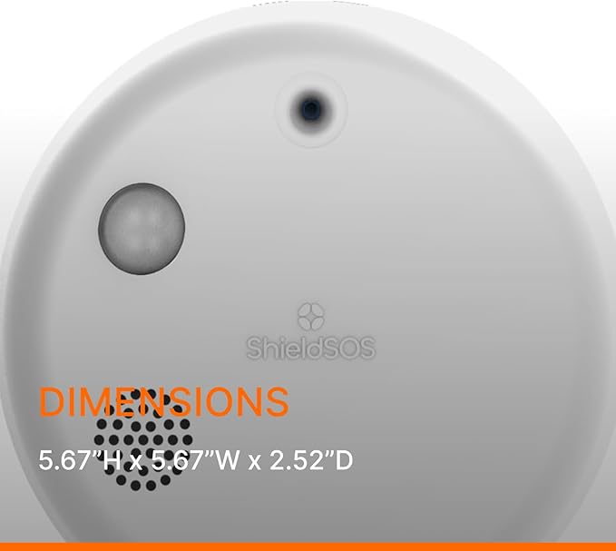 Smart Home Defense System, 3-in-1 Active Deterrent: Pepper Spray, 110dB Siren and Strobe Lights | Wi-Fi and Bluetooth Capability | IP65 Weatherproof | Indoor and Outdoor (White)