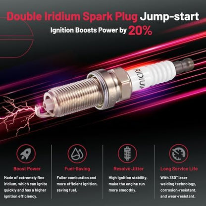 BDFHYK 6 Ignition Coil Pack UF287 and 6 Iridium Spark Plug 4704 Compatible with Subaru 2006-2007 B9 Tribeca, 2008-2009 Legacy, 2001-2003 2005-2009 Outback, 2008-2009 Tribeca 3.0L H6 Coil for GN10435