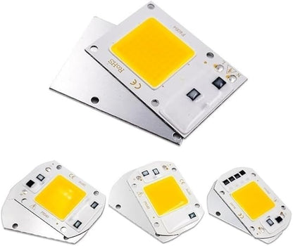 Pack of 10, LED COB Chip Lamp AC110V 10W/20W/30W/50W Smart IC No Need Driver DIY Flood Light Outdoor Chip Lamp Household Bulbs(Cold White,20W)
