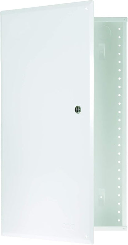 On-Q 42" Structured Media Enclosure with Hinged Cover Lock, 20 Gauge CRS, Versatile Mounting