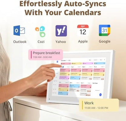 Dragon Touch 10.1 inch Digital Calendar Chore Chart – Interactive Touchscreen, Smart Family Planner, Hearth Display Desk Digital Calendar Best Gifts for Christmas, Wedding, Mom | Interactive Touchscreen, Hearth Display Desk Digital Calendar Best Gifts ...