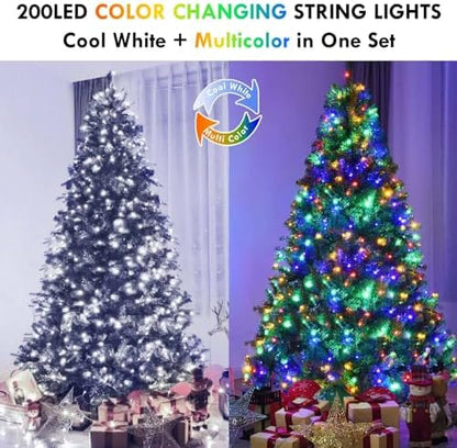 100 LED Connectable String Lights, 33FT Christmas Lights Outdoor Indoor