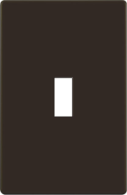ENERLITES Screwless Toggle Switch Wall Plate, Child Safe Light Switch Cover, Standard Size 1-Gang 4.68" x 2.93", Unbreakable Polycarbonate Thermoplastic, UL Listed, SI8811-BR, Glossy, Brown