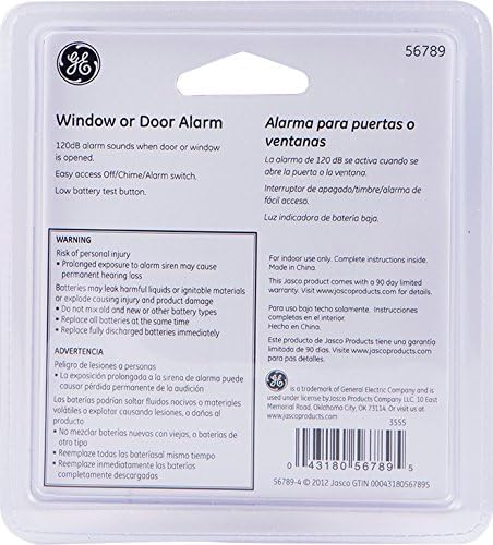 UltraPro Personal Security Window and Door Alarm, 1 Pack, Wireless Chime | DIY Protection, Burglar Alert, Easy Installation, Home Security, Ideal for Home, Garage, Apartment, White, 56789