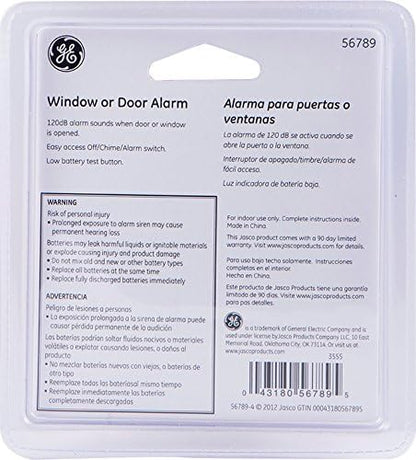 UltraPro Personal Security Window and Door Alarm, 1 Pack, Wireless Chime | DIY Protection, Burglar Alert, Easy Installation, Home Security, Ideal for Home, Garage, Apartment, White, 56789