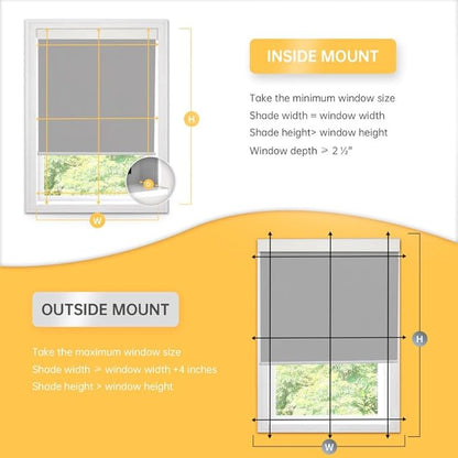 Motorized Blinds with Remote, Blackout Cooling Automatic Shades with Solar Panel Cordless Smart Blinds for Windows, Custom Electric Blinds Horizontal Roller Shades,White,33¾" W X 72" H
