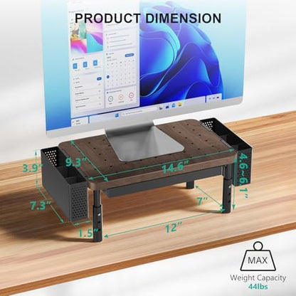 WALI Computer Monitor Stand with Storage and Pen Holder