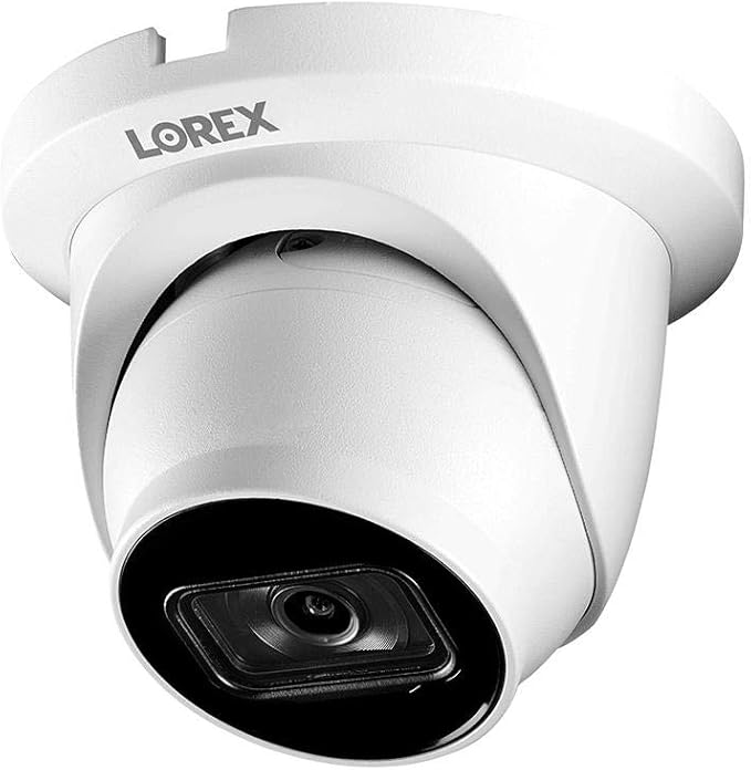 Lorex 4K (8MP) Smart IP Dome Security Camera with Listen-in Audio and Real-Time 30FPS Recording - White