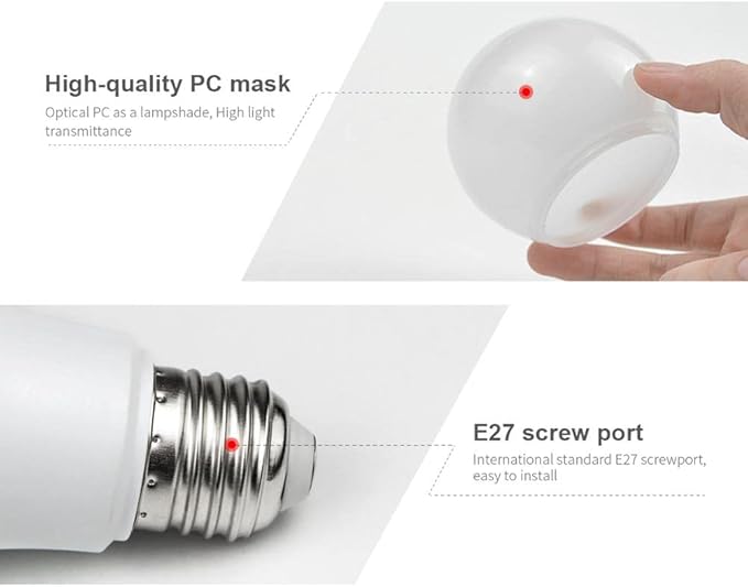 YSJX Lights, Pack of 5, LED Dusk to Dawn Night Bulb, AC85-265V 10W/15W Sensor Smart Lamp, Auto Switch ON/Off Garden Lighting, Household Bulbs(10W)