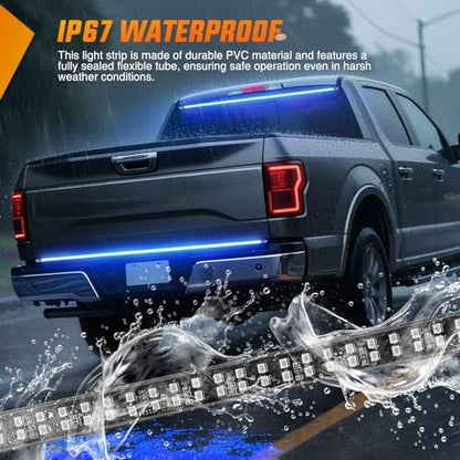Nilight 60 Inch 360 LED Tailgate Strobe Light Strip Blue