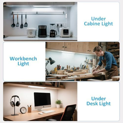 maylit Plug in Under Cabinet LED Light Bar, Ultra-Bright, Wired, 14 Inch