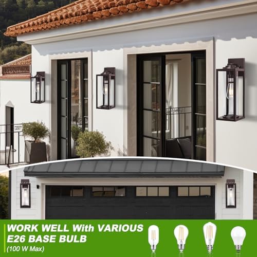 FILIYANO 16in Large Outdoor Wall Lights for House, Oil Rubbed Bronze,2 Pack