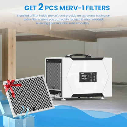 CADPXS 80 Pints Crawl Space/Commercial Dehumidifier with Pump & Drain Hose