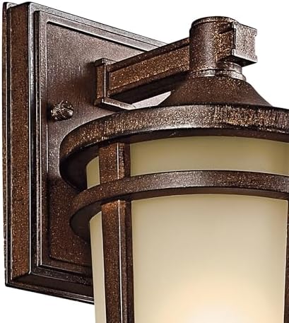 Kichler Atwood Outdoor Wall Sconce Light, Brown Stone