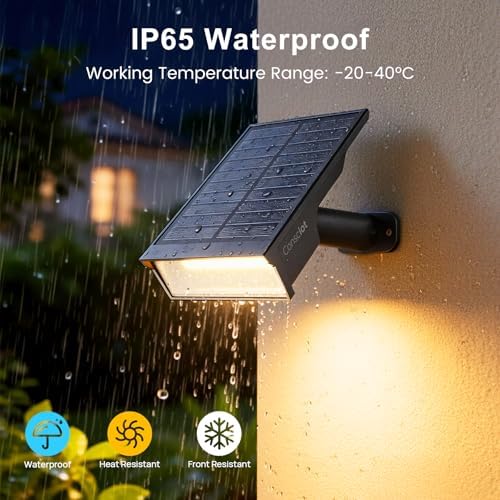 Consciot Solar Spot Lights, Halloween Lights, 3 Colors, 170° Wide Beam
