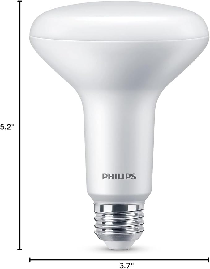 Philips LED Flicker-Free Frosted Dimmable BR30 Light Bulb - EyeComfort Technology - 650 Lumen - Soft White (2700K) - 7.2W=65W - E26 Base - Basic LED Old Version - Indoor - 12-Pack